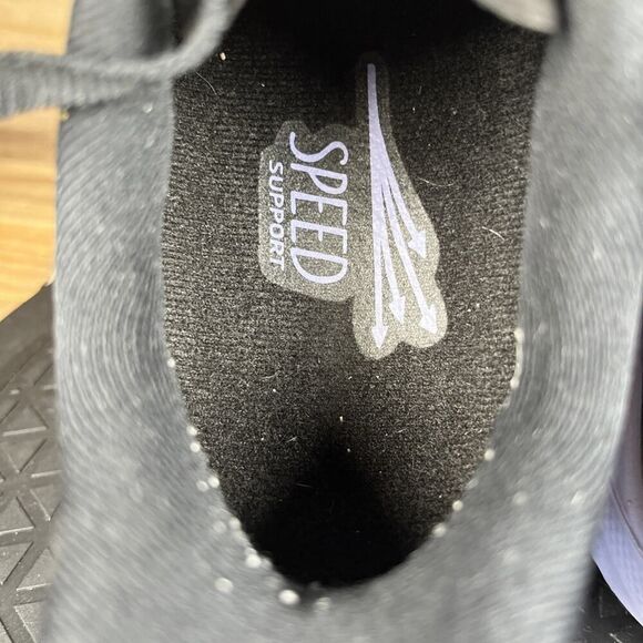 Brooks Launch 9 Womens Size 8 Black Ebony Purple Lace Up Athletic Sneakers - Picture 7 of 10